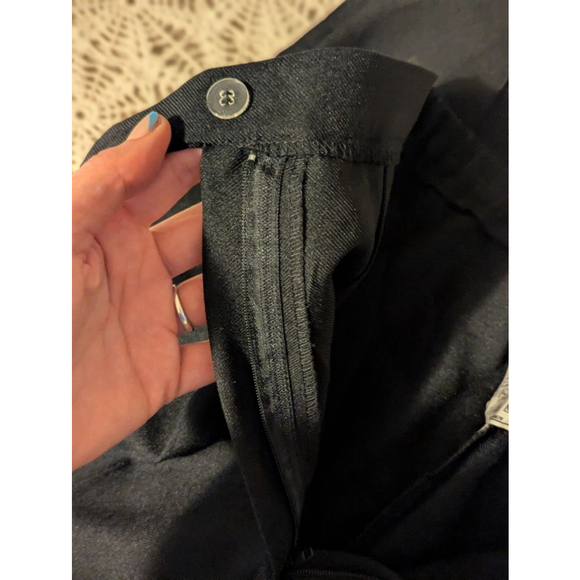 MORTON BERNARD | NWT 90s Vintage Black Polyester Trousers Size 10 - Picture 9 of 11
